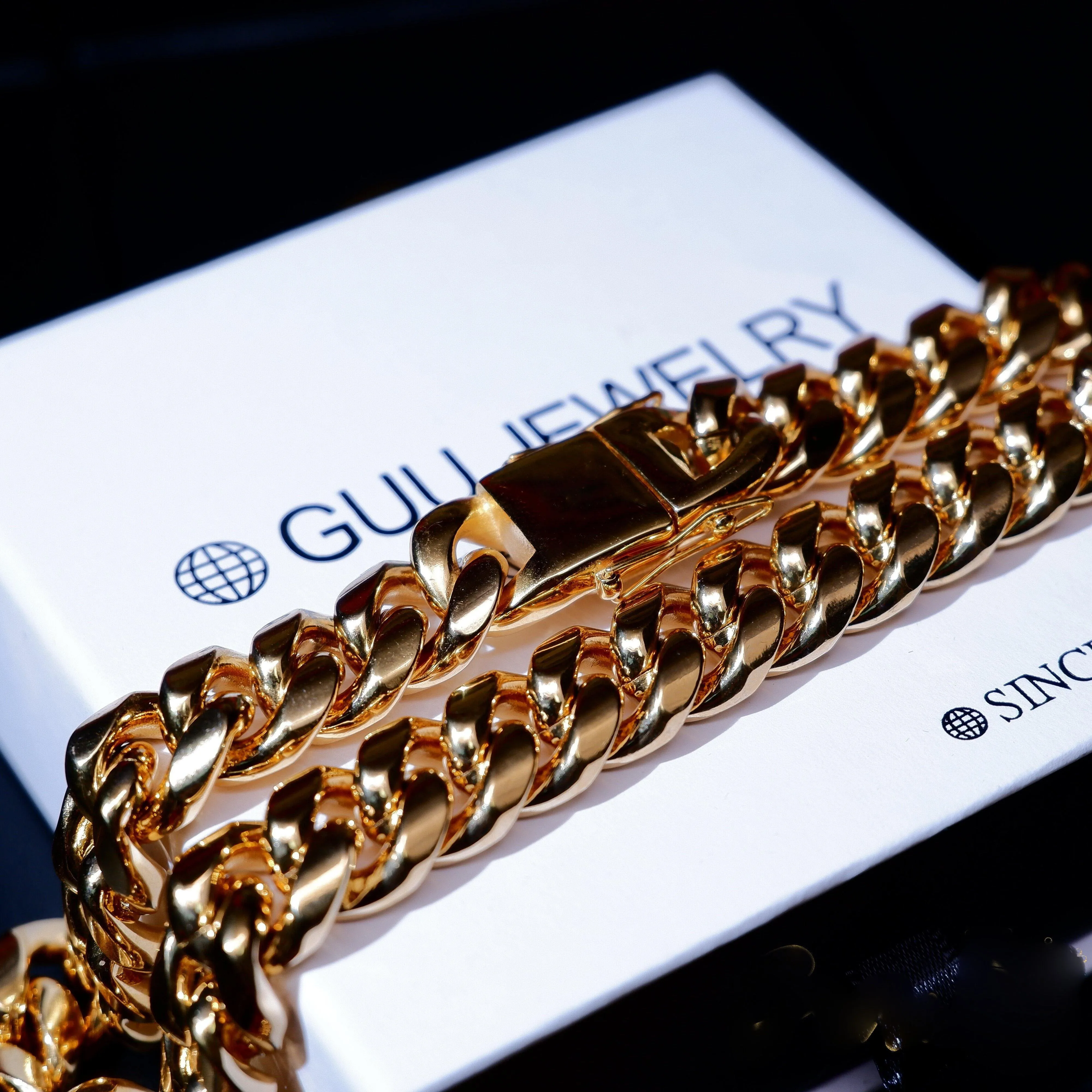 14mm 18K Gold-Plated Classic Miami Cuban Link