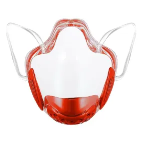 1pcs red Durable Face Shield Reusable Transparent Mask Lip Reading AZ10274