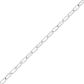 2.0 mm Fine Paperclip Chain .925 Sterling Silver Permanent Jewelry Chain - By the Foot / PMJ0013