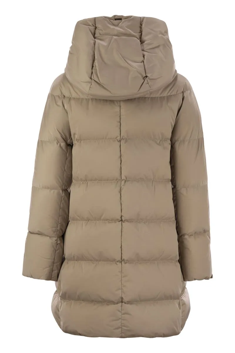 A-SHAPE DOWN JACKET WITH HOOD