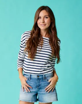 Alexis Top: Cloud Navy Mali Stripe - FINAL SALE