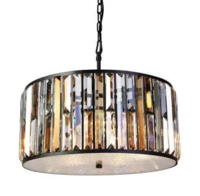 Aniston Pendant Ceiling Light - Amber & Black Crystal Finish