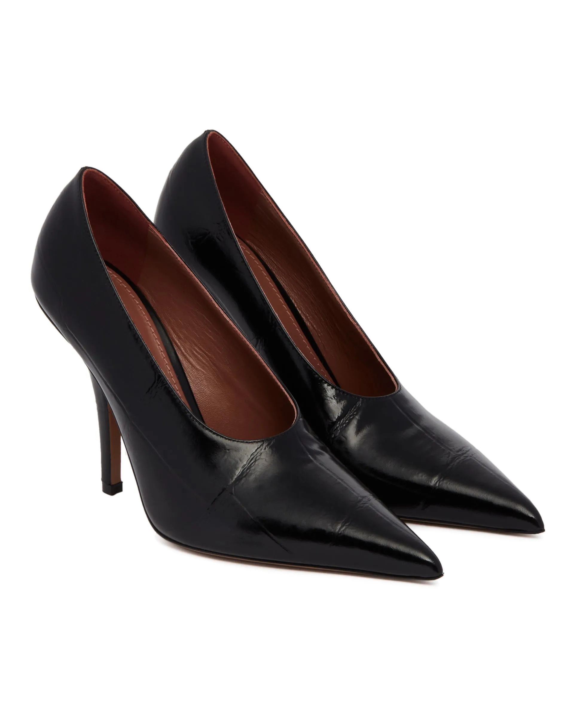 Black Curved Heel Pumps