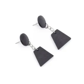 Black wood Original handmade women earrings-ER-102