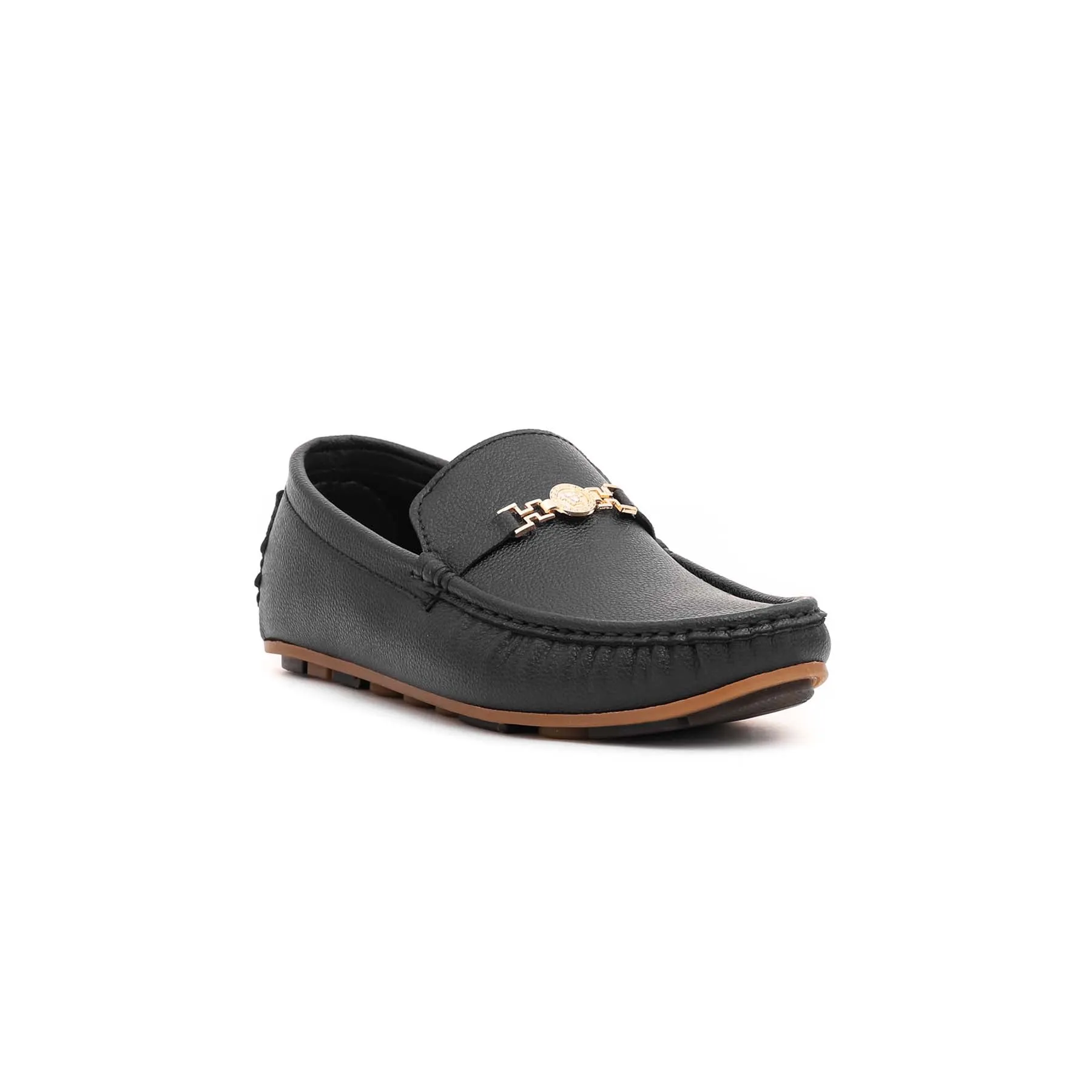 Boys Black Formal Moccasin KD0382