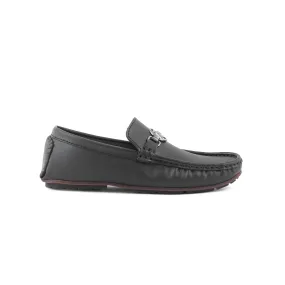 Boys Black Formal Moccasin KD0834