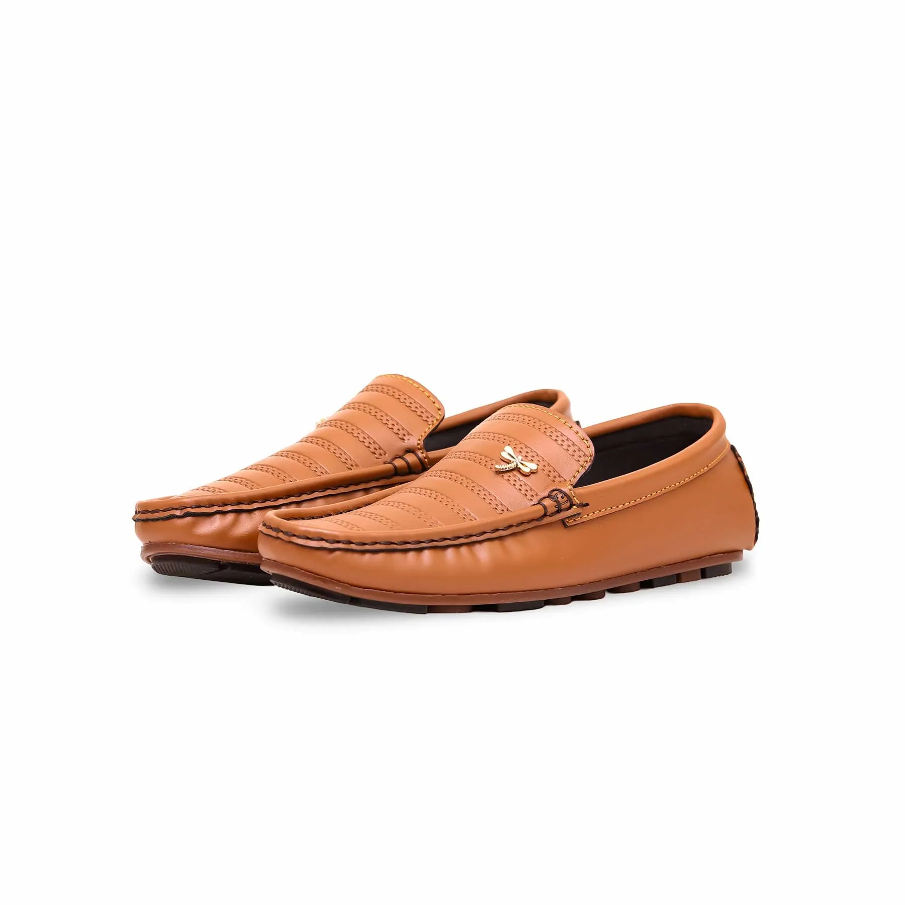 Boys Brown Formal Moccasin KD0832