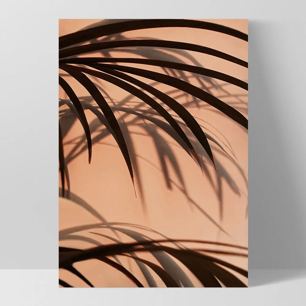 Burnt Orange Palms View - Art Print