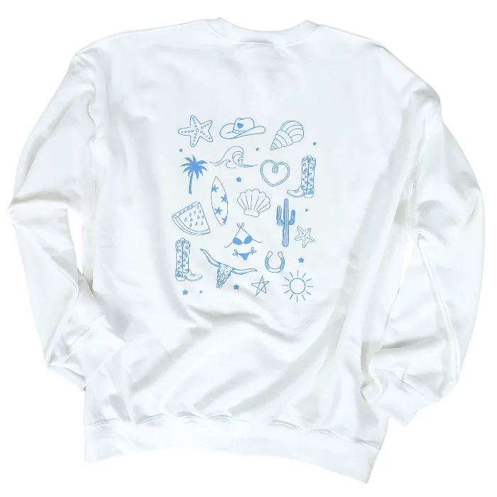 coastal cowgirl beach club sweatshirt