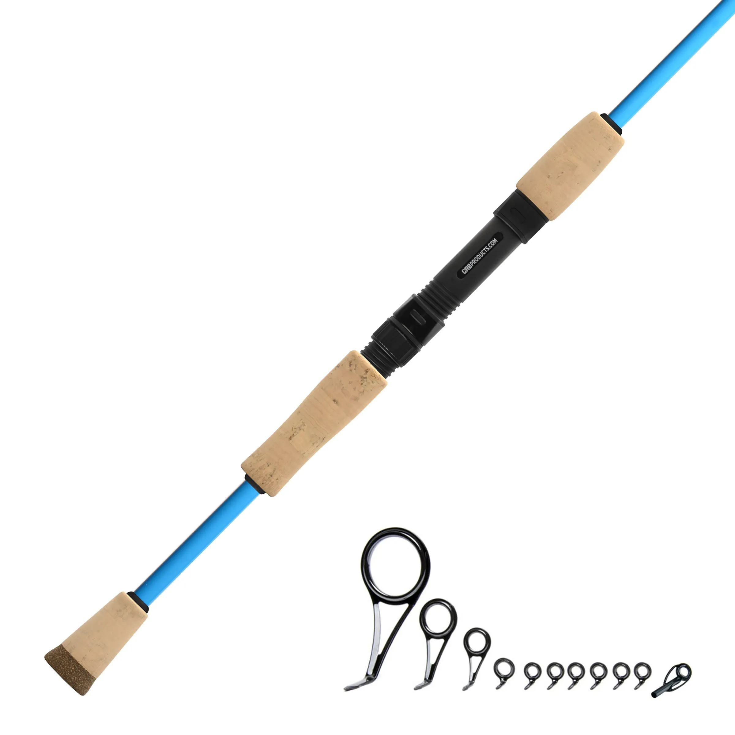 CRB 6'6" Light 2-Piece Color Spinning Rod Kit