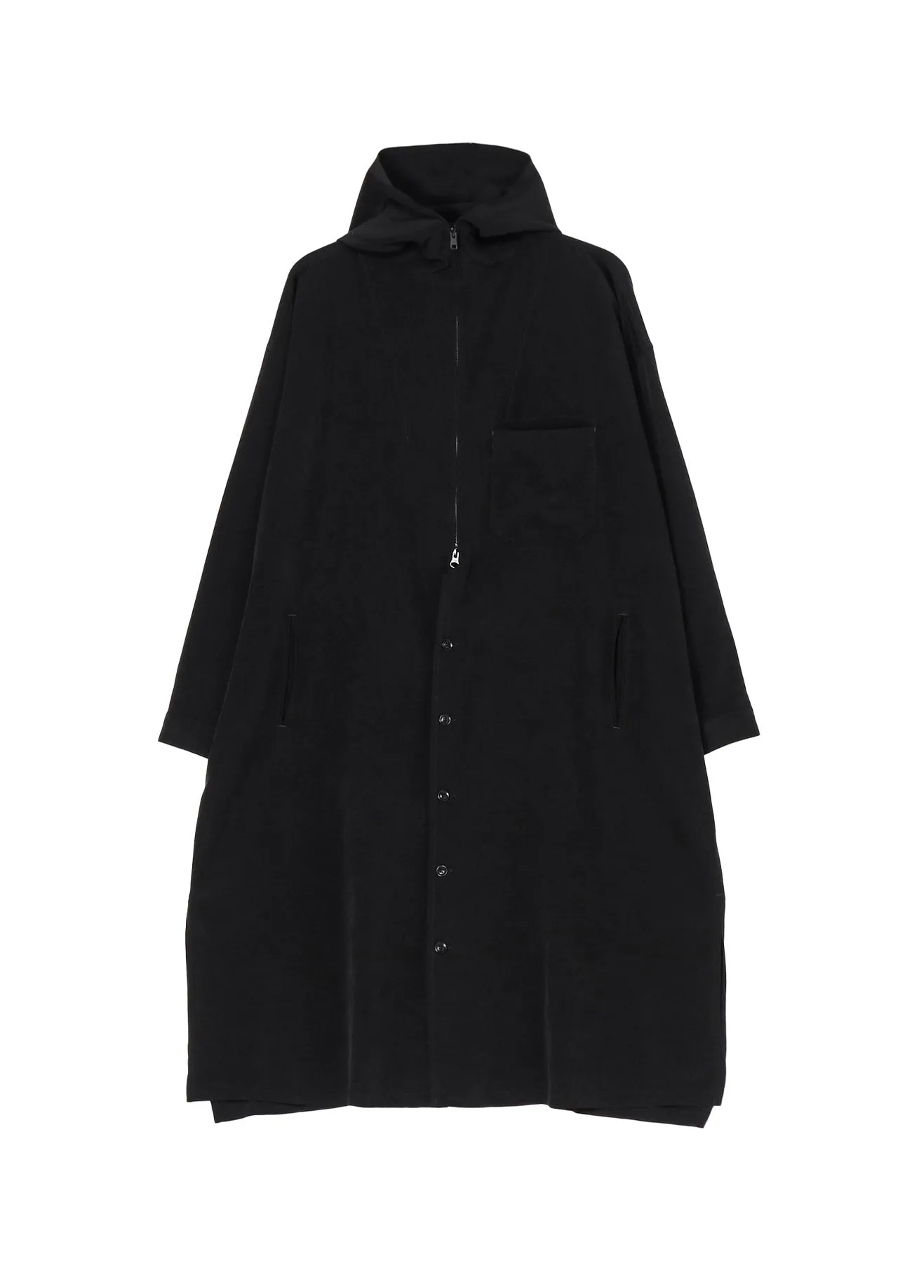 CREPE de CHINE HOODED COAT