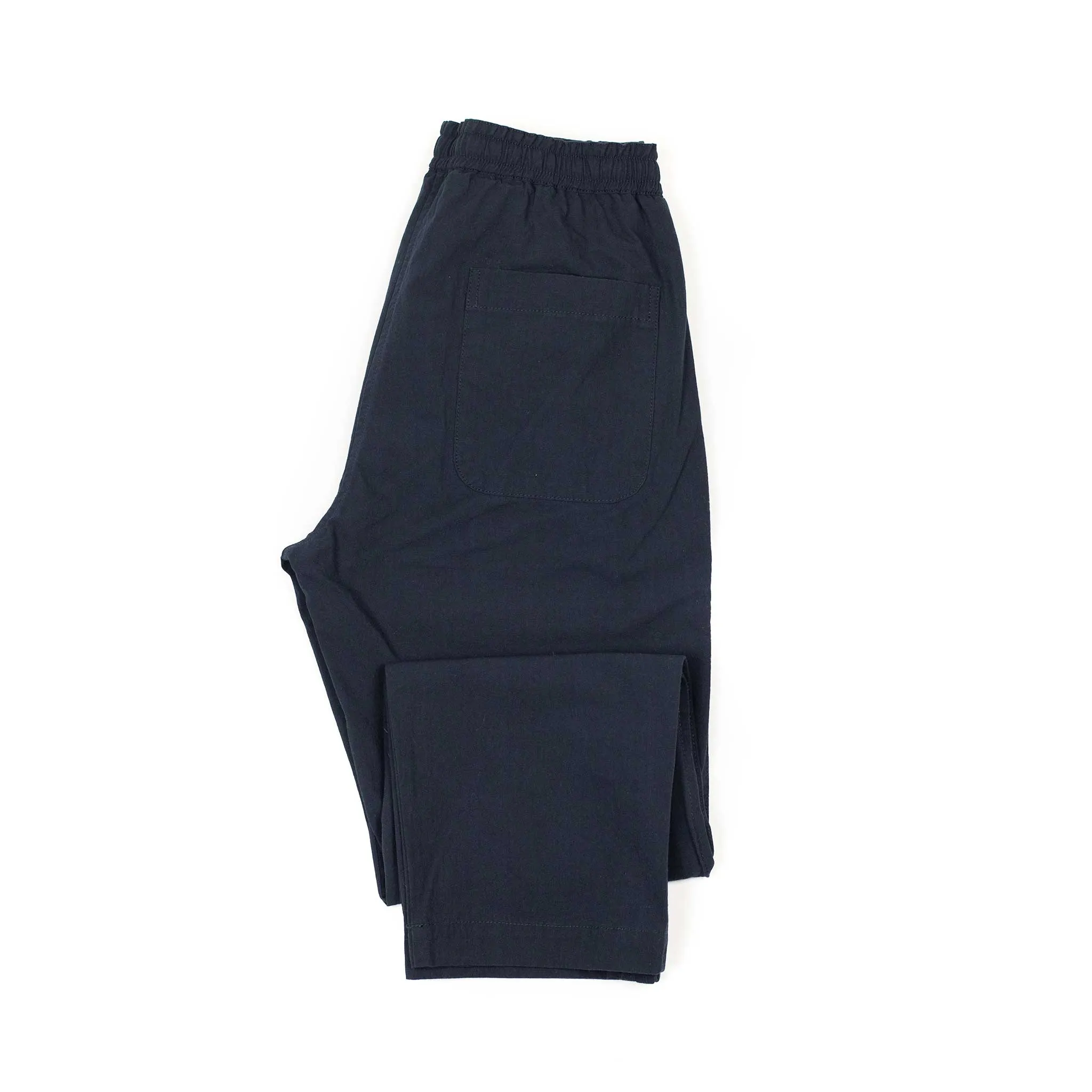 Easy pants in navy cotton oxford