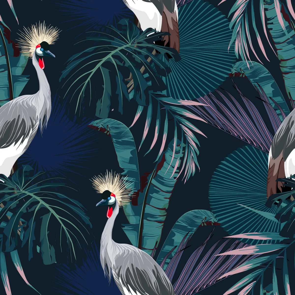 Elegant Exotic Birds Wallpaper Vogue