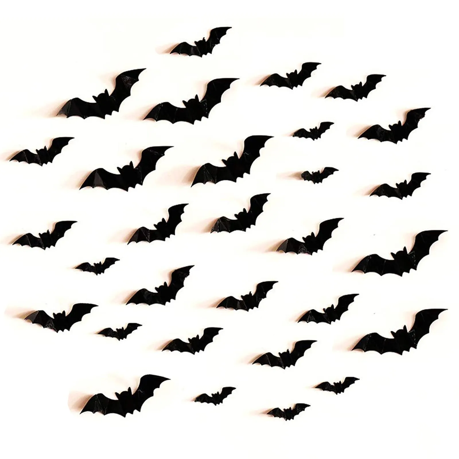 GARVEE Halloween Bat Stickers, Safe PVC Material, Set of 10 Bags (160 Pieces) 3D Bat Halloween Decoration Stickers for Halloween Decoration, Gaming and Entertainment, Children's Rewards