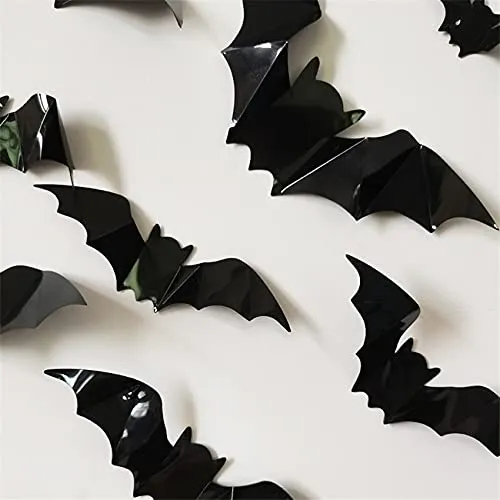 GARVEE Halloween Bat Stickers, Safe PVC Material, Set of 10 Bags (160 Pieces) 3D Bat Halloween Decoration Stickers for Halloween Decoration, Gaming and Entertainment, Children's Rewards