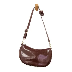 JOY ACCESSORIES ROSALIND GLOSSY CROSSBODY PURSE - HICKORY - L824602