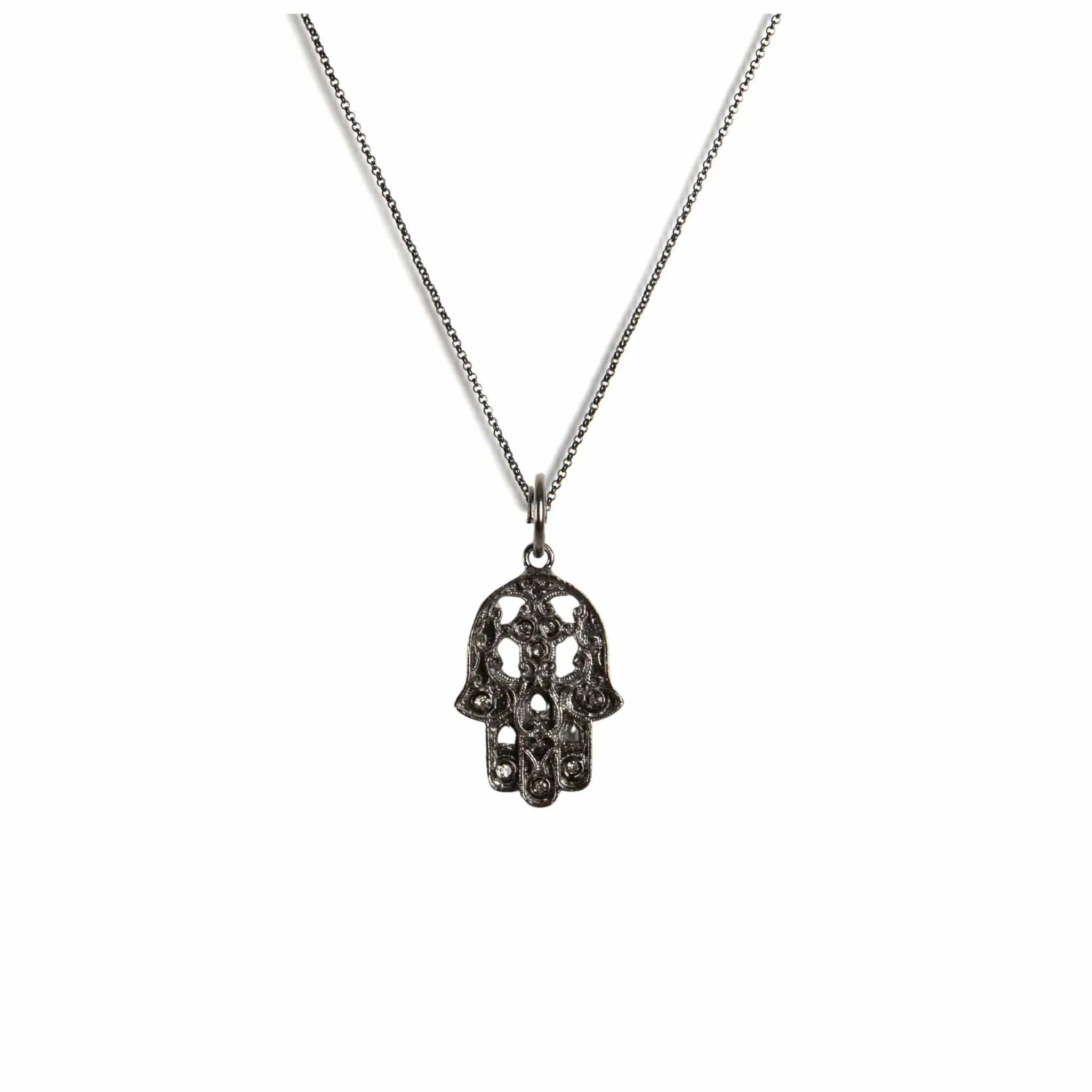 Mini Hamsa Charm Necklace