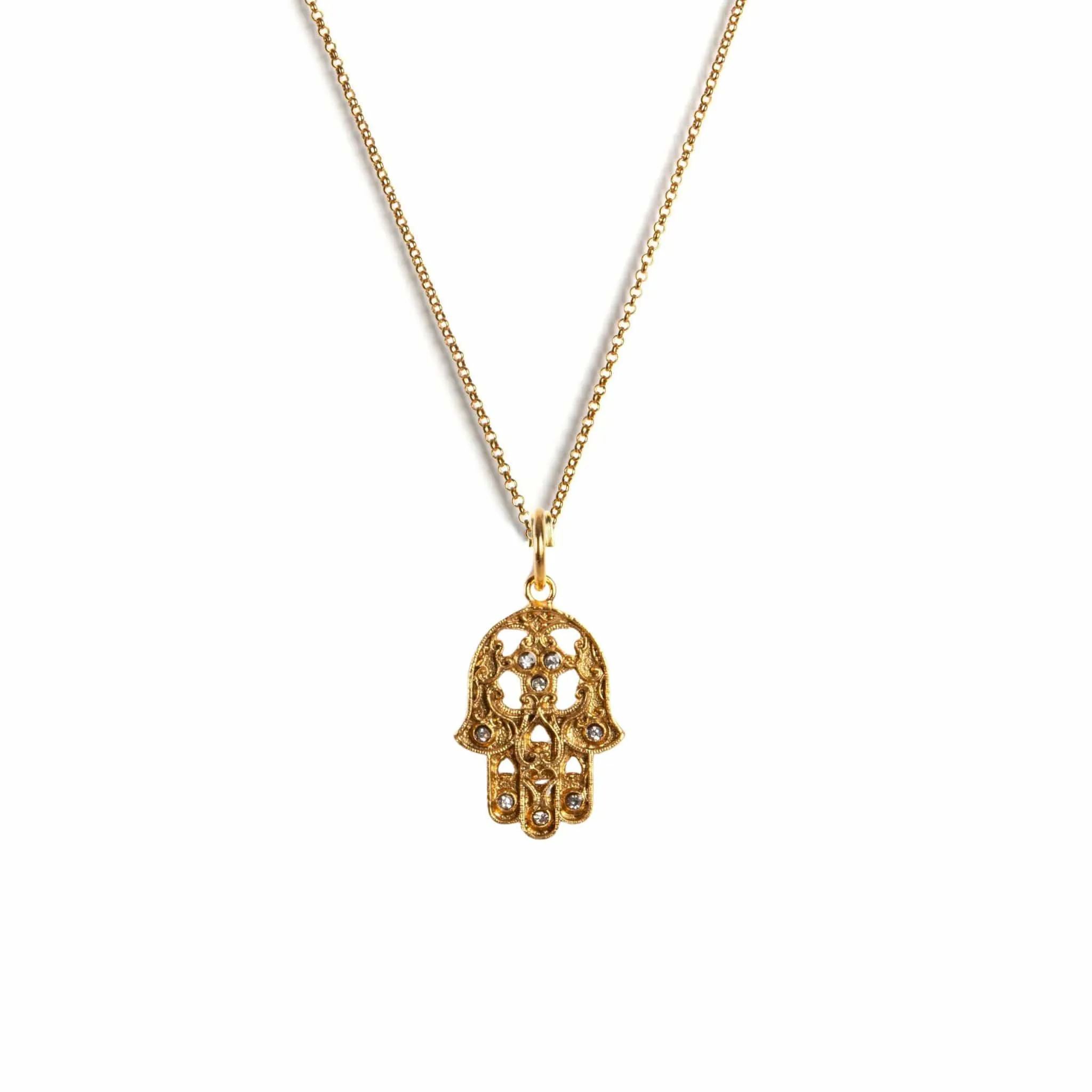 Mini Hamsa Charm Necklace