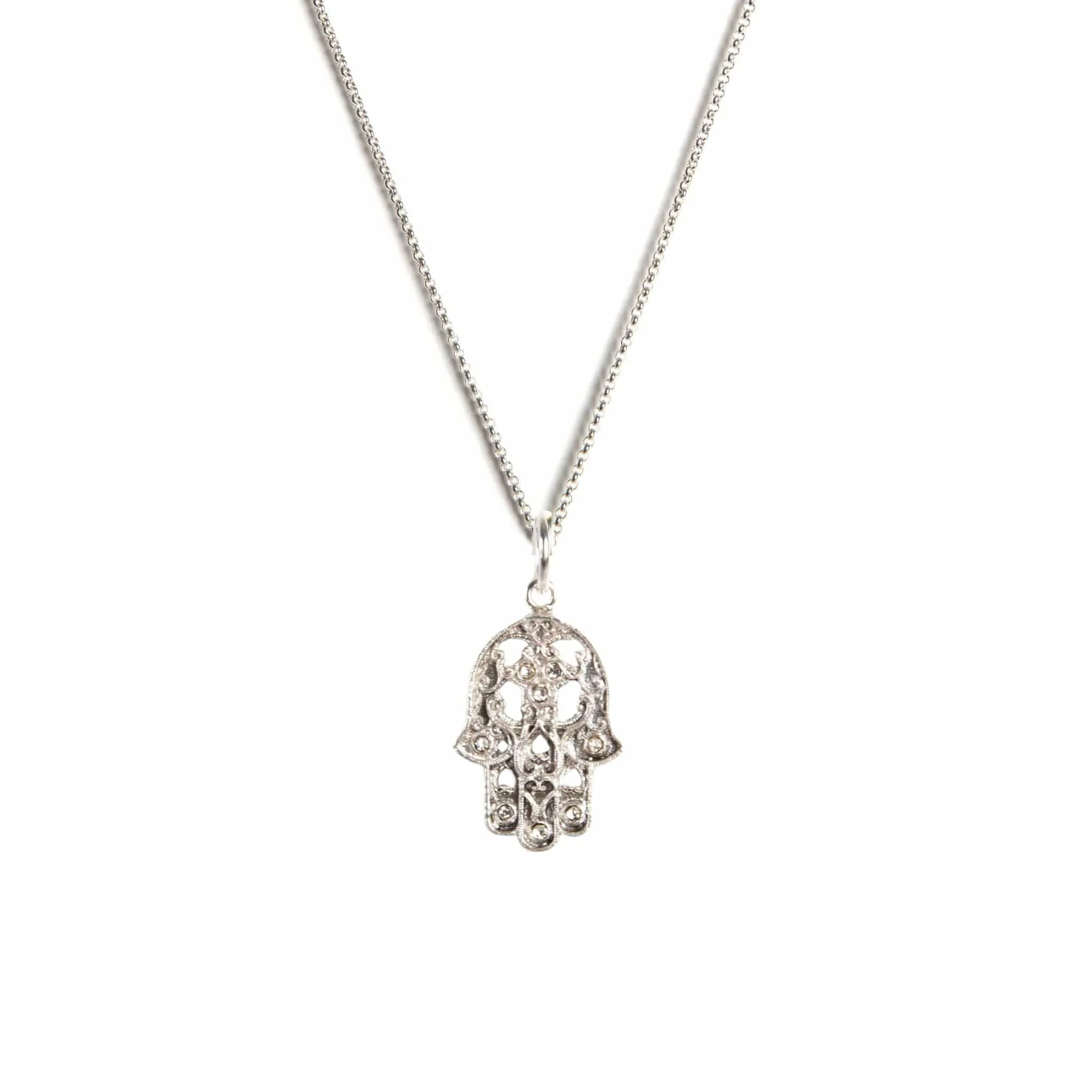 Mini Hamsa Charm Necklace