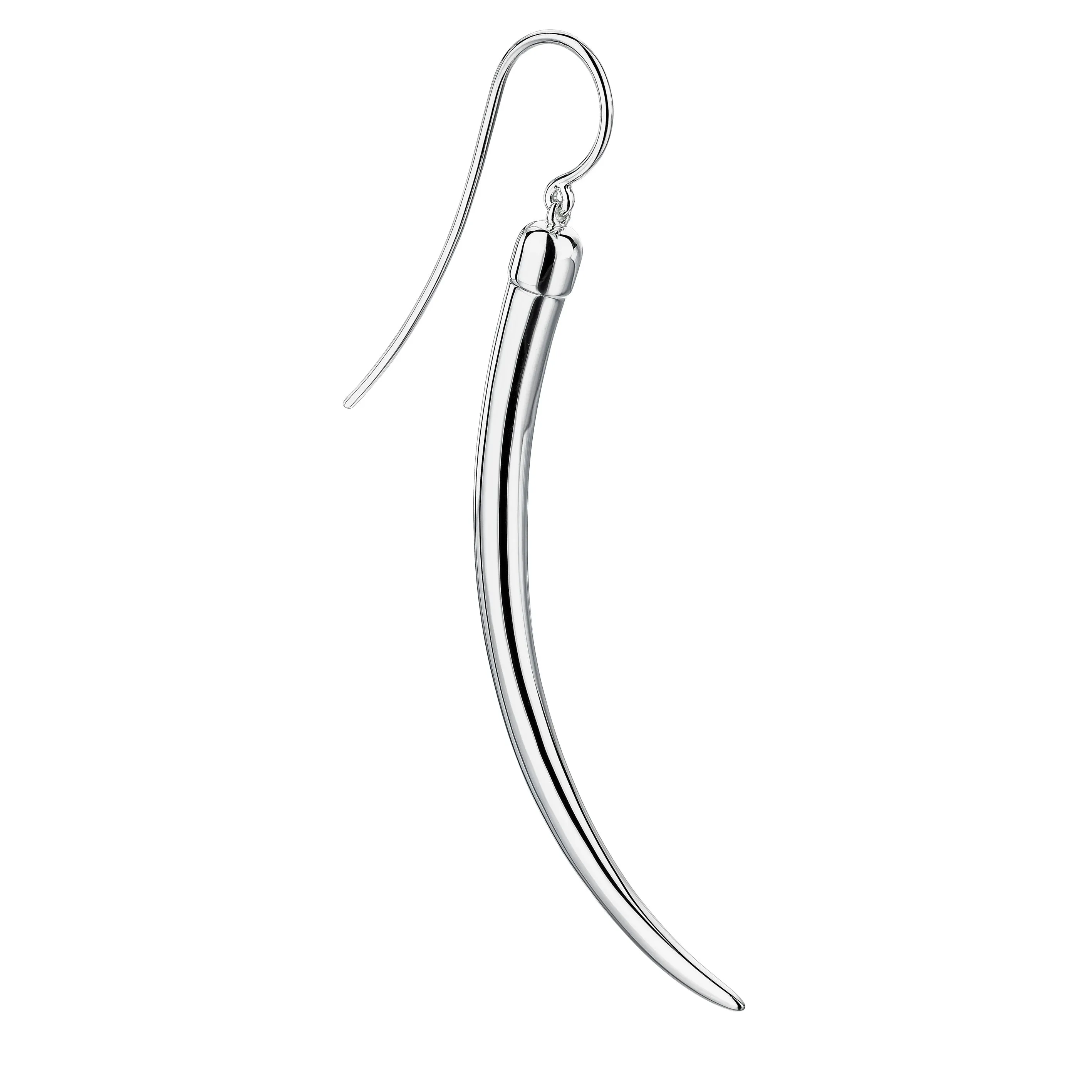 No.1 Single Large Earring - Silver