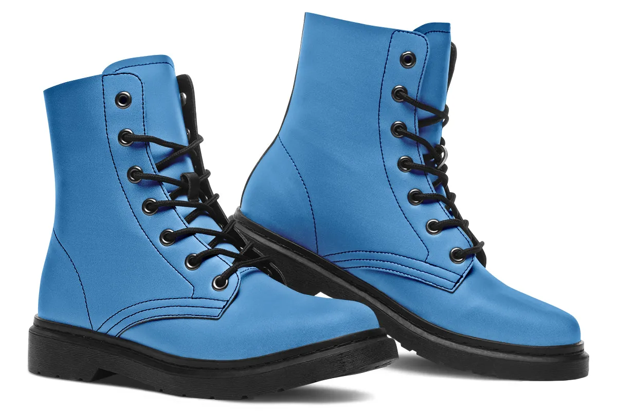 Ocean Wave Boots - Vegan Leather Doc-Style Boots with Durable Stitched on Soles