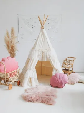 Shabby Chic Teepee Tent with Frills