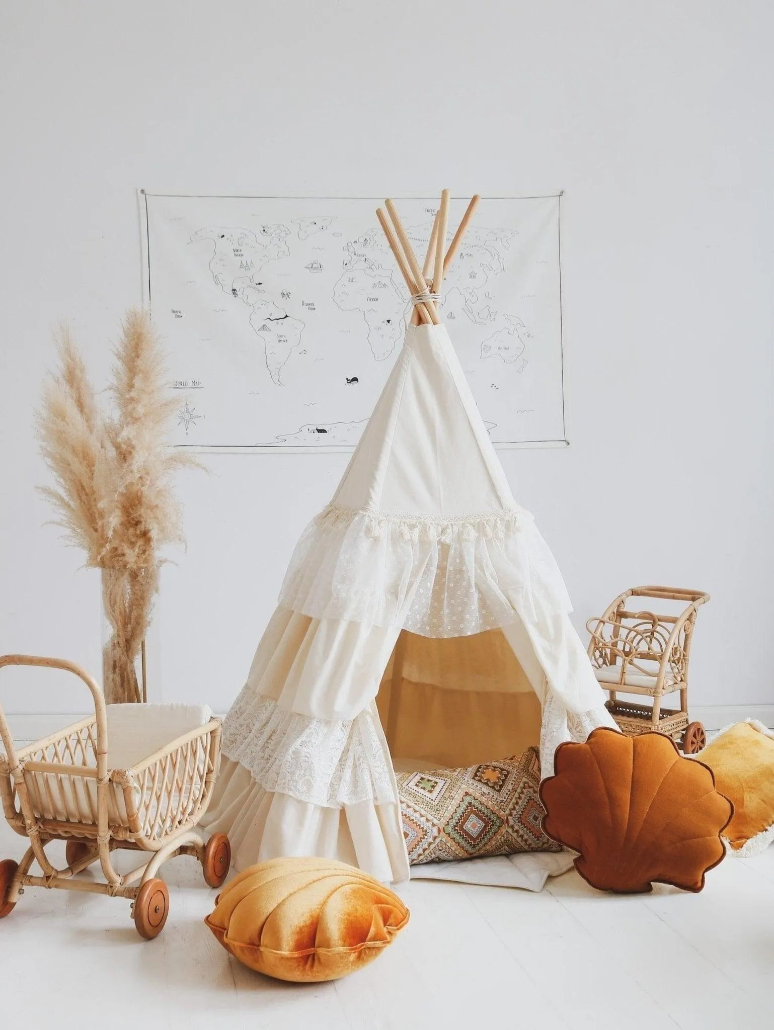 Shabby Chic Teepee Tent with Frills