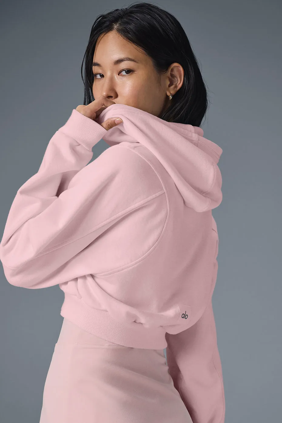 Sweet Escape Zip Up Hoodie - Ballet Pink