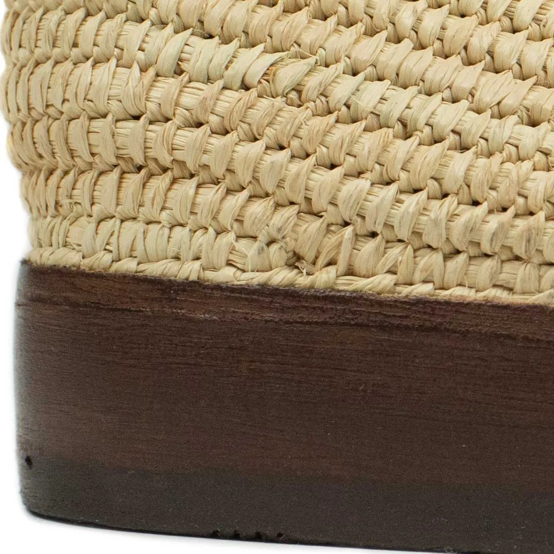 x El Karti: handmade Moroccan raffia moccasin loafers, natural