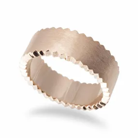 Zig-Zag Edge Wedding Band