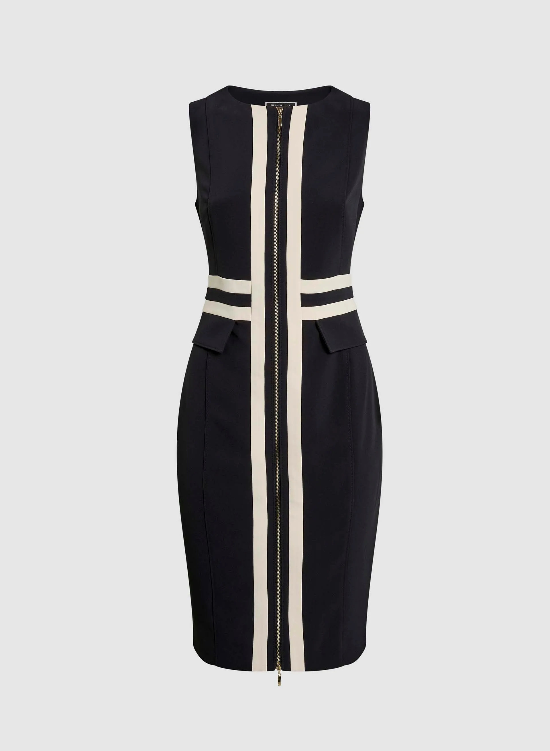 Zip-Front Sheath Dress